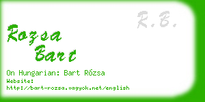 rozsa bart business card